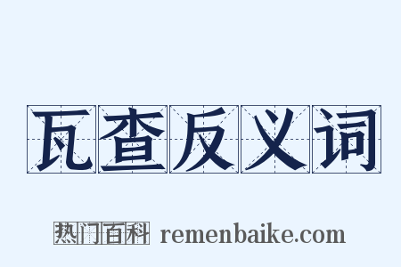 瓦查反义词是什么意思的图片